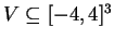 $ V\subseteq [-4,4]^3$